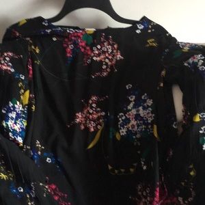 NWOT black floral dress